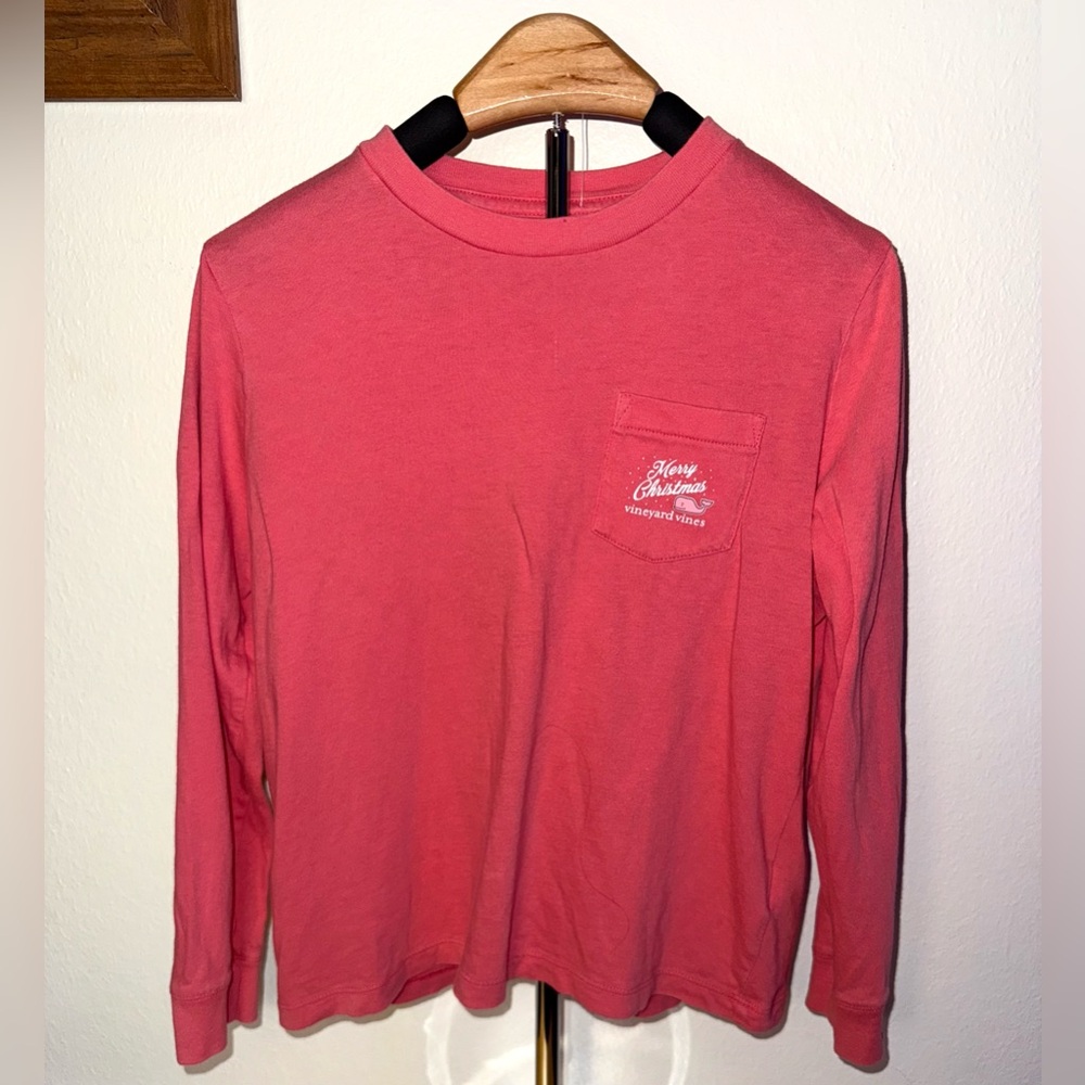 Vineyard Vones Merry Christmas long sleeve t-shirt, size 7
